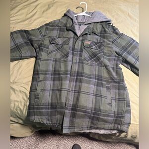 Hooded Flannel Jacket - Super cozy!
